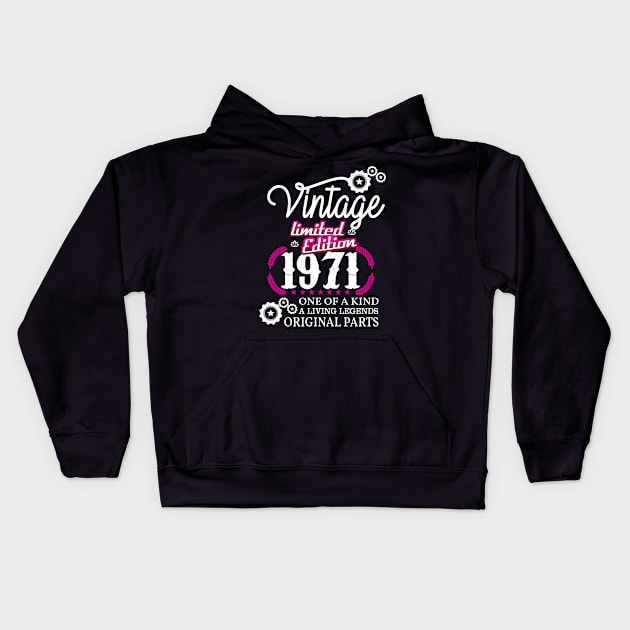 Vintage Limited Edition 1971 Original parts Kids Hoodie by Diannas